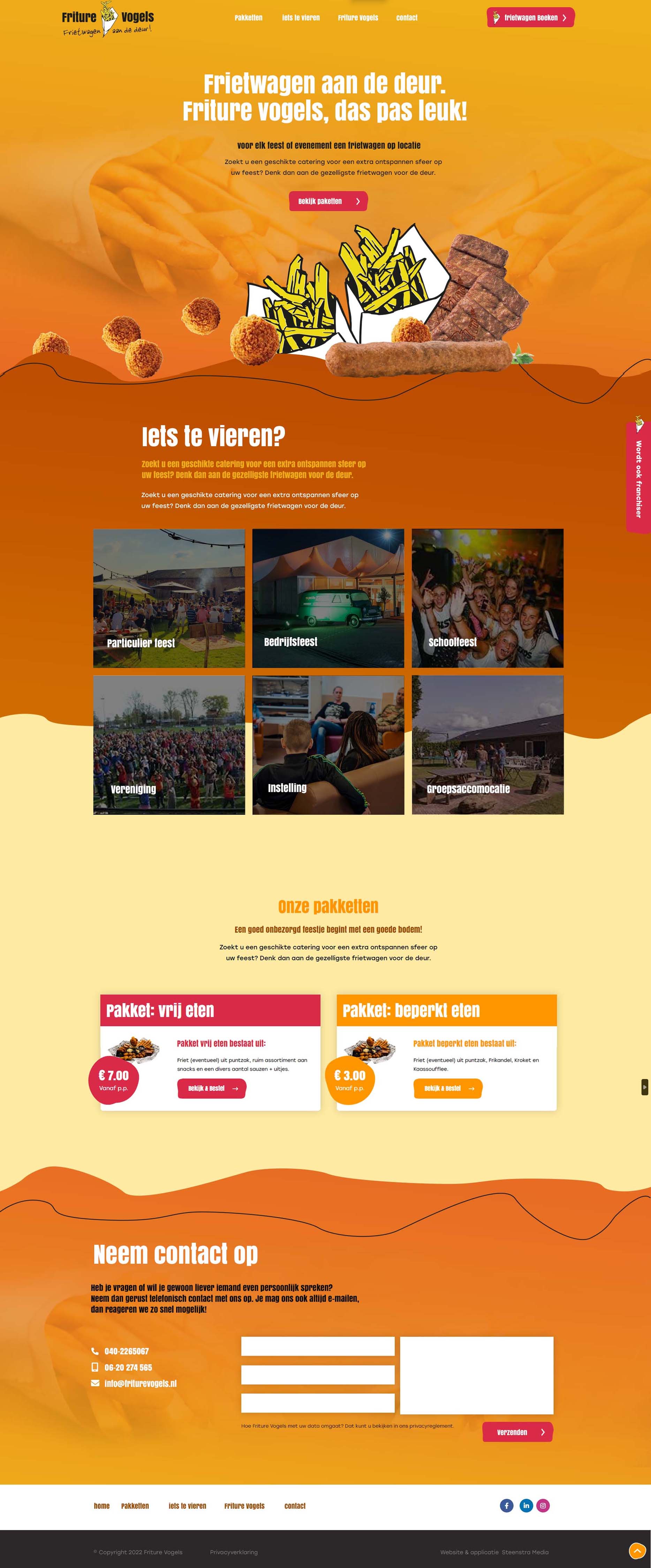 Website laten maken voor frietwagen - Steenstra Media Someren