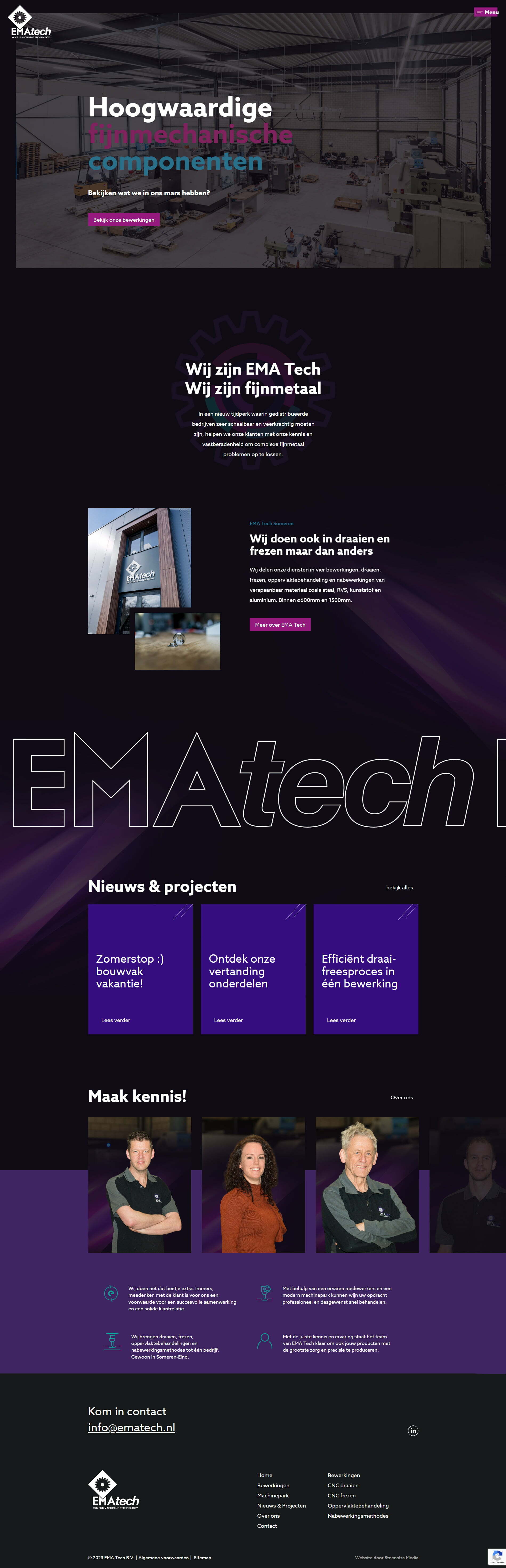 website EMAtech - Someren-eind- Reclame en Internetbureau Steenstra Media