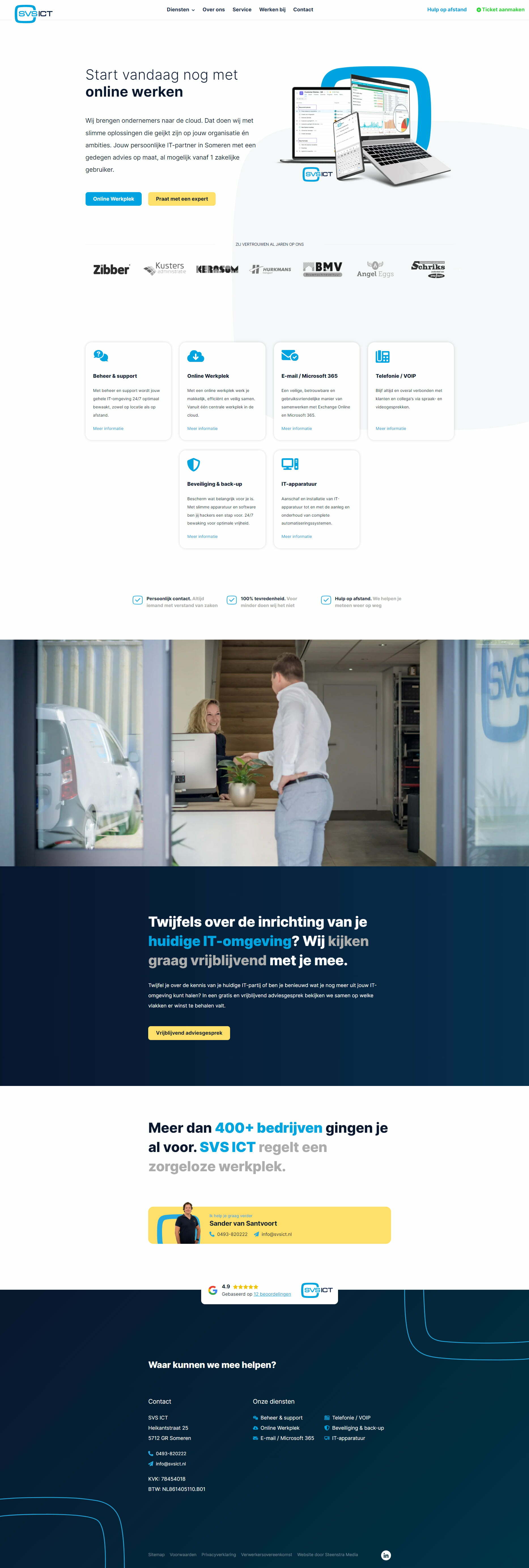 website voor ict bedrijf - SVS ict door Steenstra Media Reclame-en Internetbureau