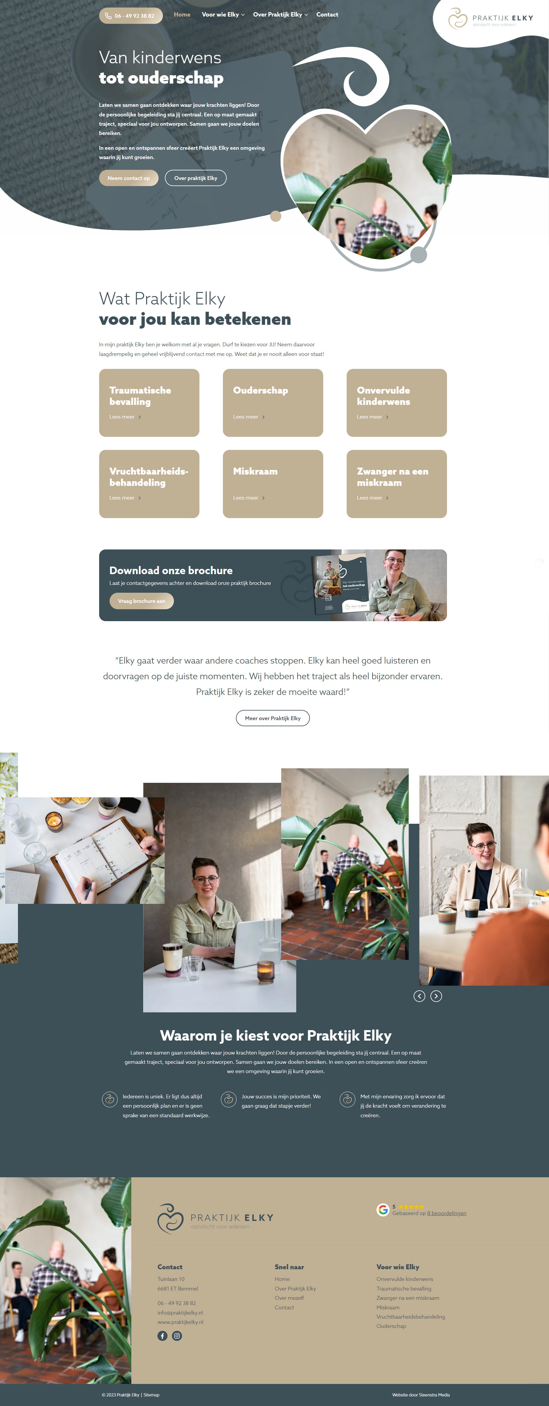 Website Praktijk Elky - by Steenstra Media Reclame en Internetbureau
