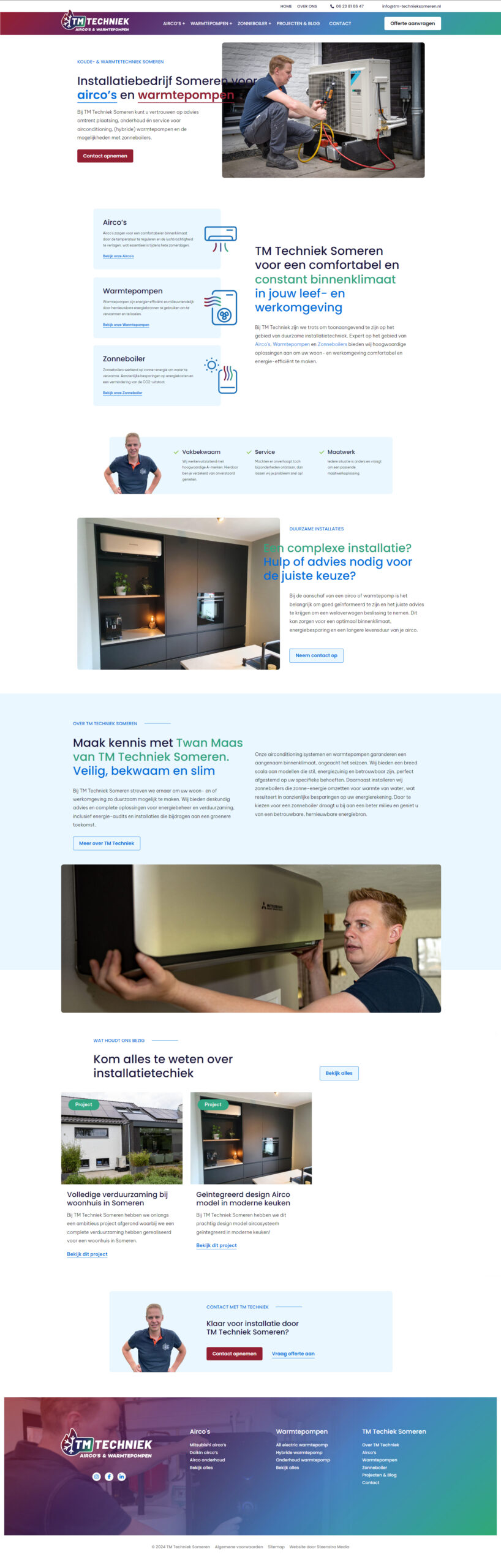 nieuwe website TM Techniek Someren - Steenstra Media Reclame en Internetbureau