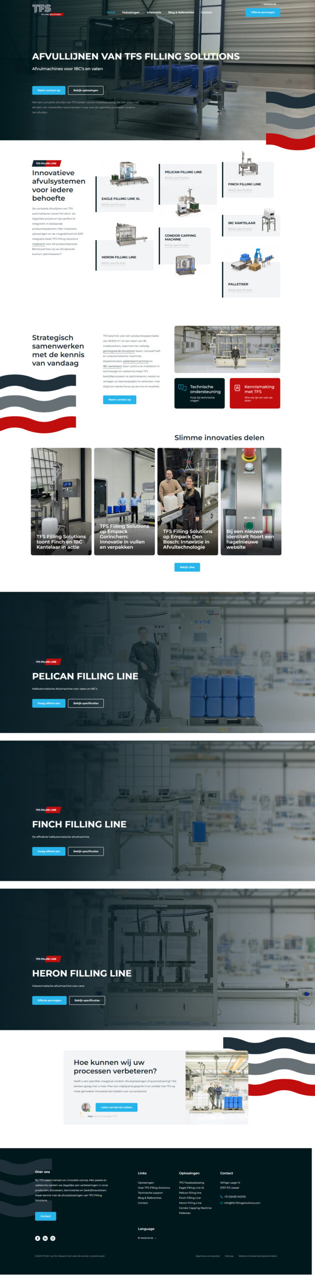 TFS Filling Solutions meertalige website laten maken-Steenstra Media Reclame- en Internetbureau